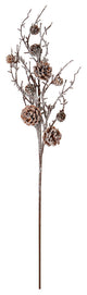 Icy Cone Twig Spray, Set of 3, 32"