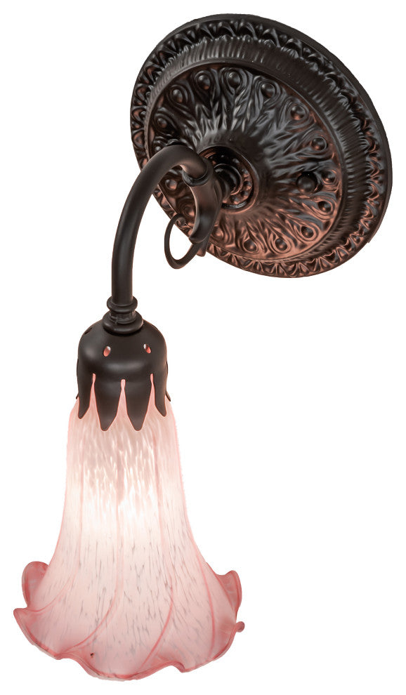 5 Wide Pink Pond Lily Wall Sconce
