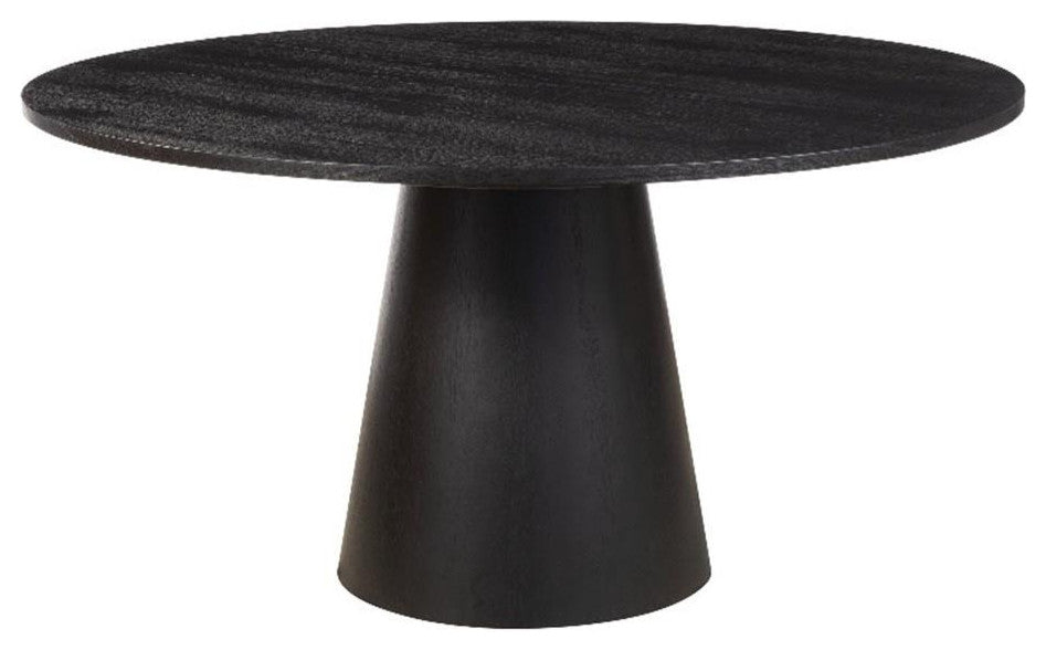 Alpine Furniture Cove Round Dining Table in Vintage Black