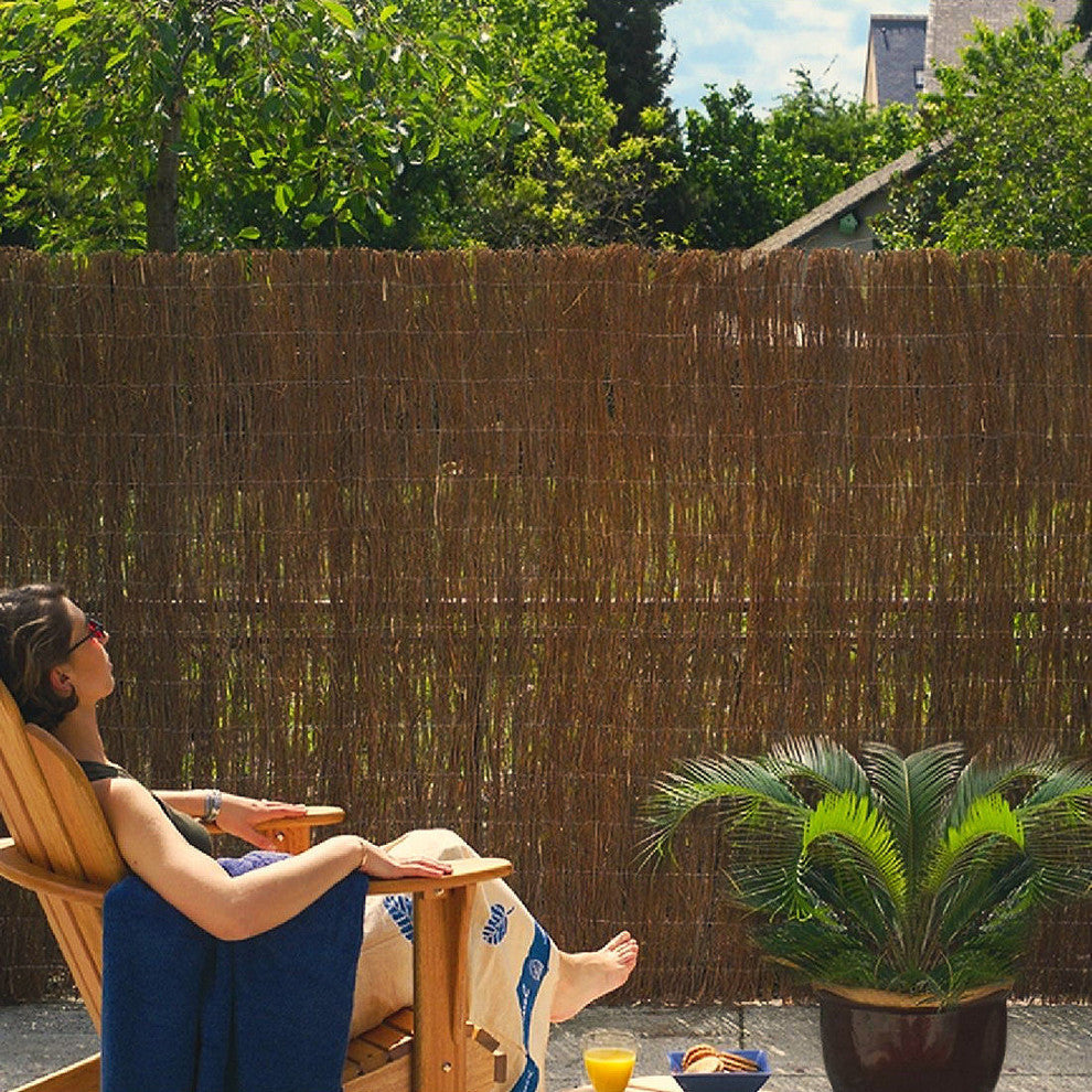 Heather Brushwood Fence, 4' H x 8' L