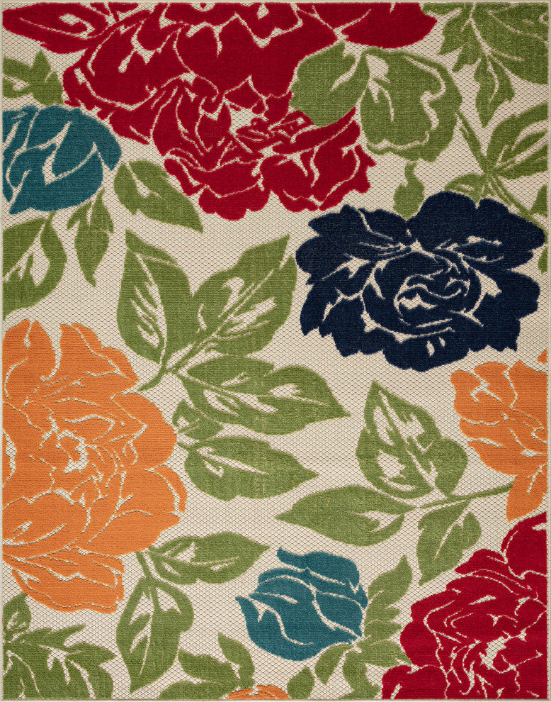 Owen Modern Floral Area Rug, Multi-Color, 8'10" X 12'2"