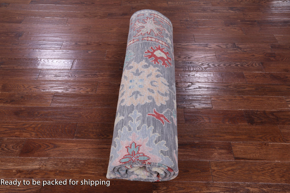 Handmade Turkish Oushak Wool Rug 9' 0" X 12' 2" - Q15705