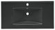 36" Ceramic Vanity Sink Top, Matte Black