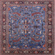 Ahgly Company Indoor Square Mid-Century Modern Area Rugs, 7' Square