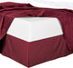 Cotton Split Corners Stripe 14" Drop Bed Skirt, Burgundy, California King
