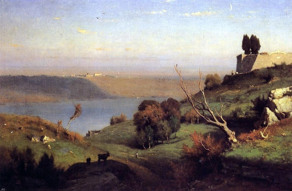 George Inness Castel Gandolfo, 18"x27" Gallery Wrapped Canvas Print