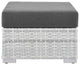 Lounge Chair Ottoman, Rattan, Wicker, Gray, Modern, Outdoor Patio Bistro
