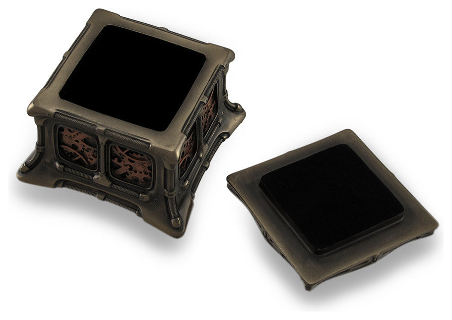 Steampunk Butterfly Bronze Finish Trinket Box Stash Box