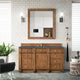 Bristol 60" Single Vanity, Saddle Brown, Parisien Bleu Quartz