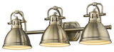 Golden Lighting 3602-BA3-AB Duncan 3 Light 25"W Bathroom Vanity - Aged Brass /