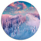 Fantastic Sunrise Over The Carpathians, Landscape Round Artwork, 23"