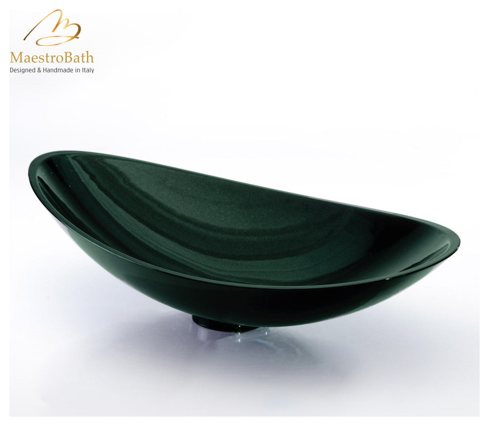 Pert Infinity Starlight Vessel Sink, Blue and Green, Blue and Green Starlight