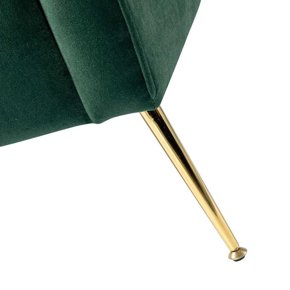 Accent Wingback Chair With Button Tufted Back, Green