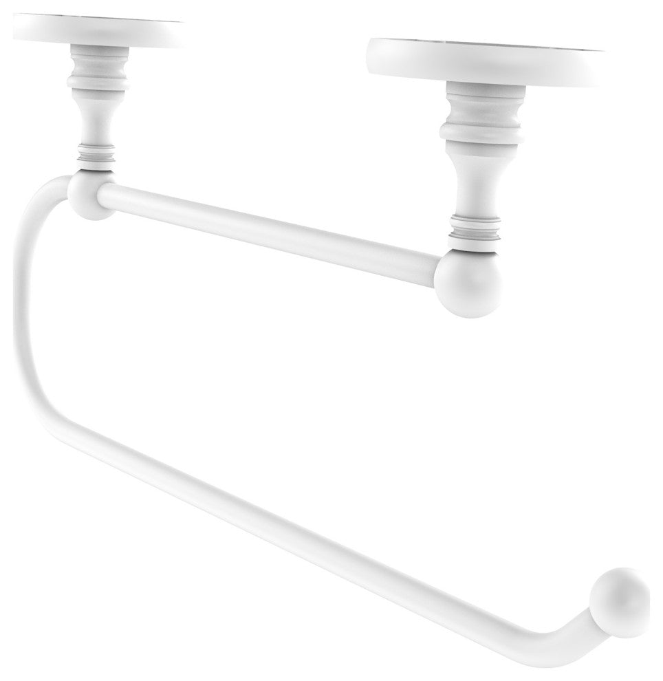 Skyline Under Cabinet Paper Towel Holder, Matte White