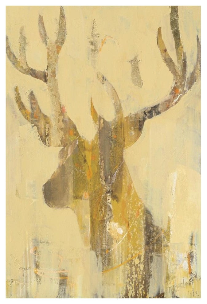 "Golden Antlers II" Digital Paper Print by Albena Hristova, 26"x38"