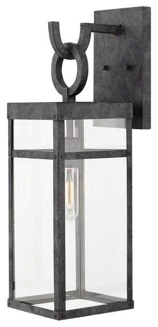 Outdoor Porter Medium Wall Mount in Aged Zinc