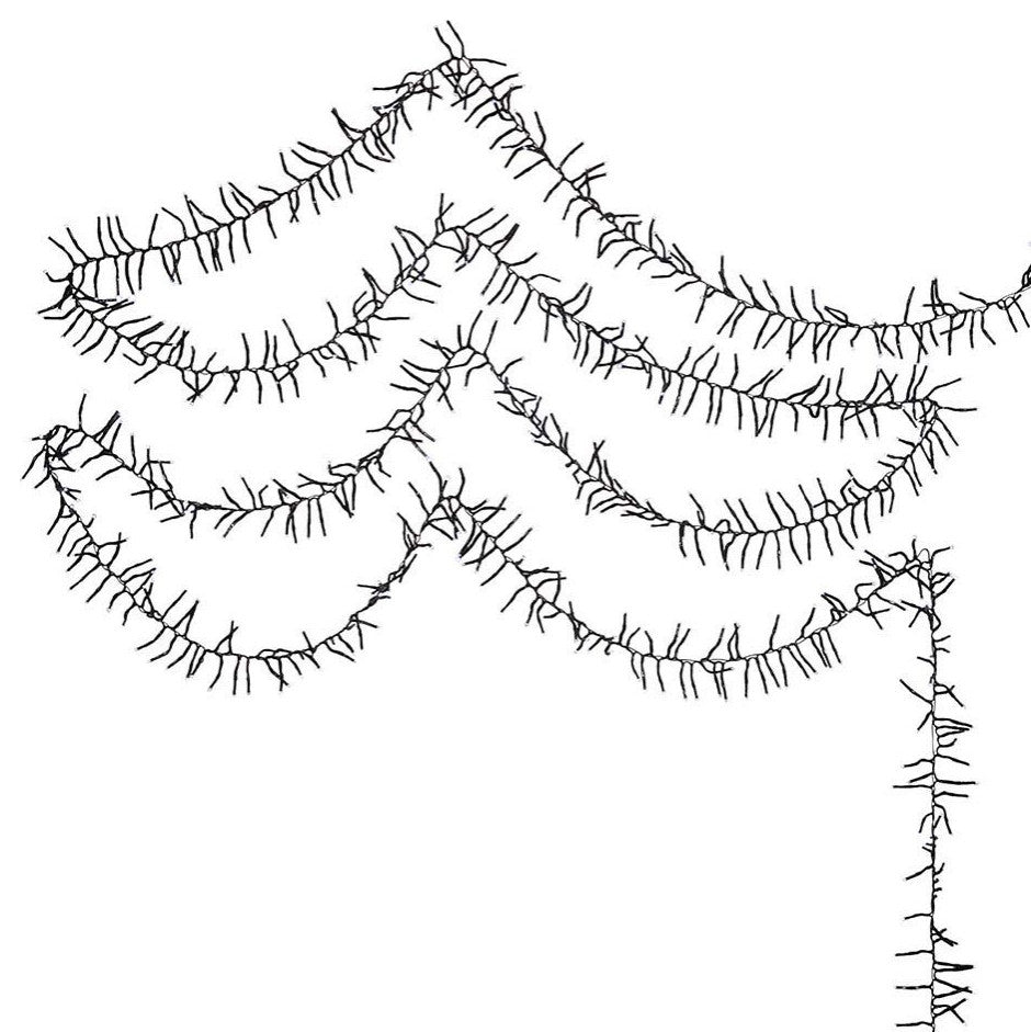 Kurt Adler 2000-Light 65'' Cluster Garland with Cool White LED Lights