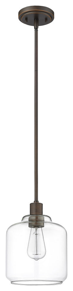 Asheville 1-Light 8" Pendant Light, Rubbed Bronze