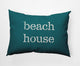 14x20" Beach House  Nautical Decorative Indoor Pillow, Ocean Teal