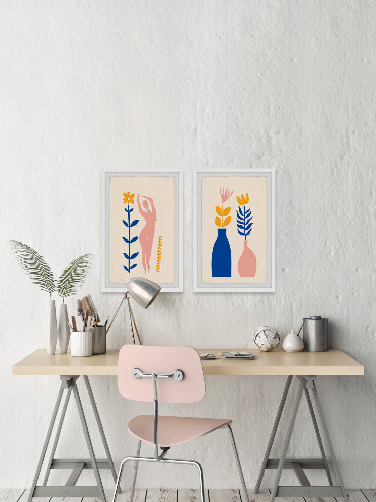 Beside the Sunflower Diptych, 2-Piece Set, 8x12 Panels