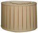 Shallow Drum English Box Pleat Basic Lampshade, 9"x10"x7", Eggshell, 17"x18"x11.