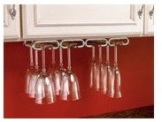 11" Under Cabinet Quad Stemware Holder Chrome Rev-A-Shelf 3450-11CR