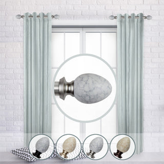 Afra Side Curtain Rods 12-20", Satin Nickel
