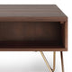 Hunter Lift Top Coffee Table in Oak Veneer, Umber Brown and Gold