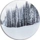 Black And White Snow-Capped Hills, Landscape Disc Metal Wall Art, 11"