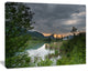 Stormy Weather Over Swamp, Landscape Canvas Art Print, 20"x12"