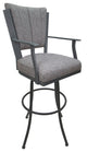 Montana Extra Tall 34" (35") Metal Bar Stool - Noam Base, Mojave Gray, Gray, 34"
