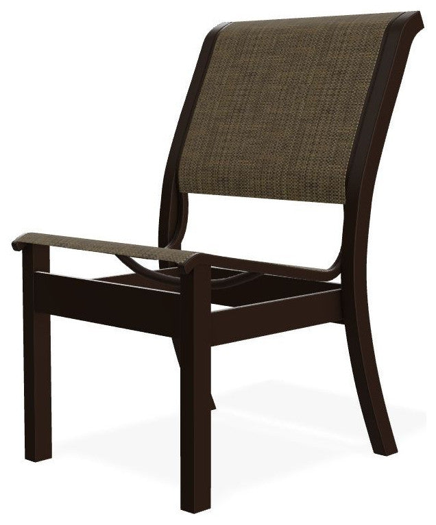 Leeward Sling Stackable Outdoor Dining Chair, Beacon/Kona