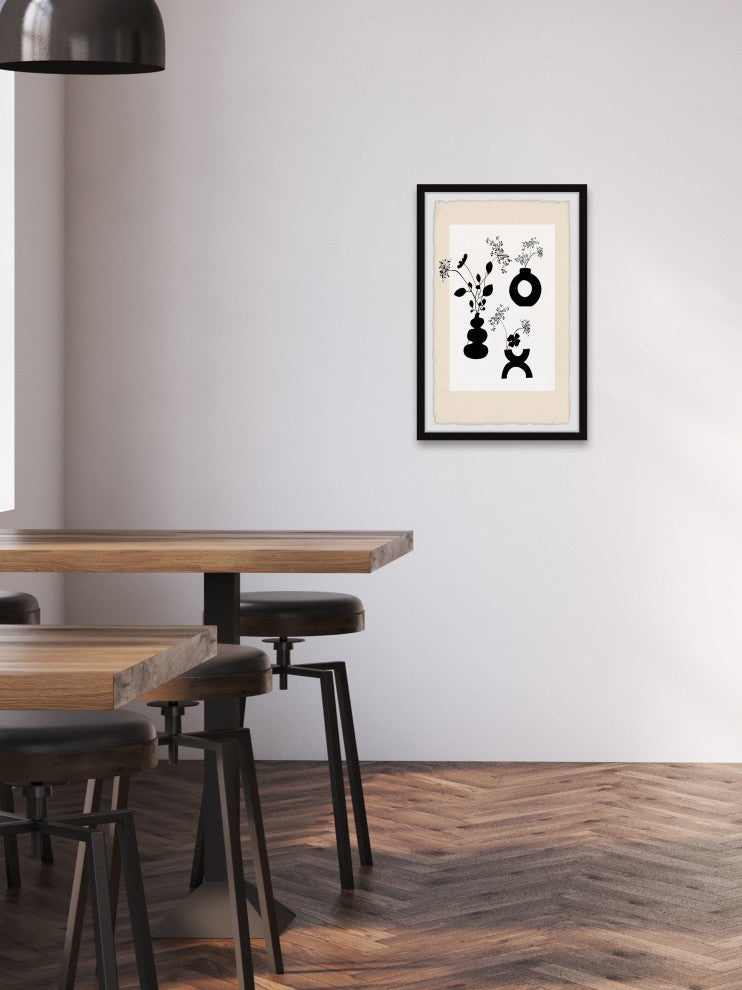"Assorted Vases" Framed Painting Print, 24x36