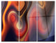 "Beautiful Texture of Colors" Digital Metal Wall Art, 3 Panels, 36"x28"