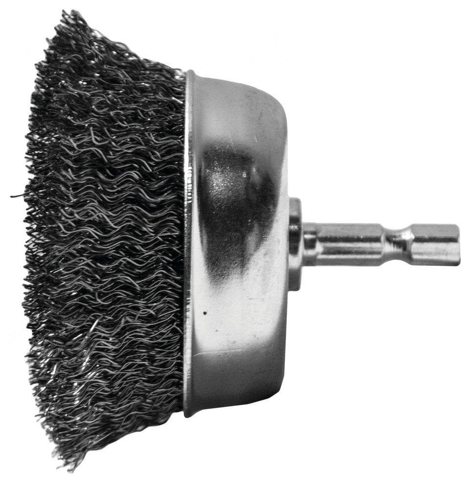 Wire Drill Cup Brush,, 1-3/4", Coarse