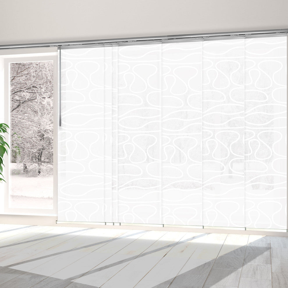 Calisto 7-Panel Track Extendable Vertical Blinds 110-153"W