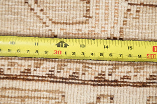 Consigned, Handmade Vintage-Style Faded Traditional Persian Area Rug, Beige, 6x9