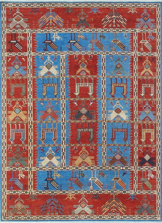 Aria Hafifa Blue/Rust Rug, 9'1x11'11