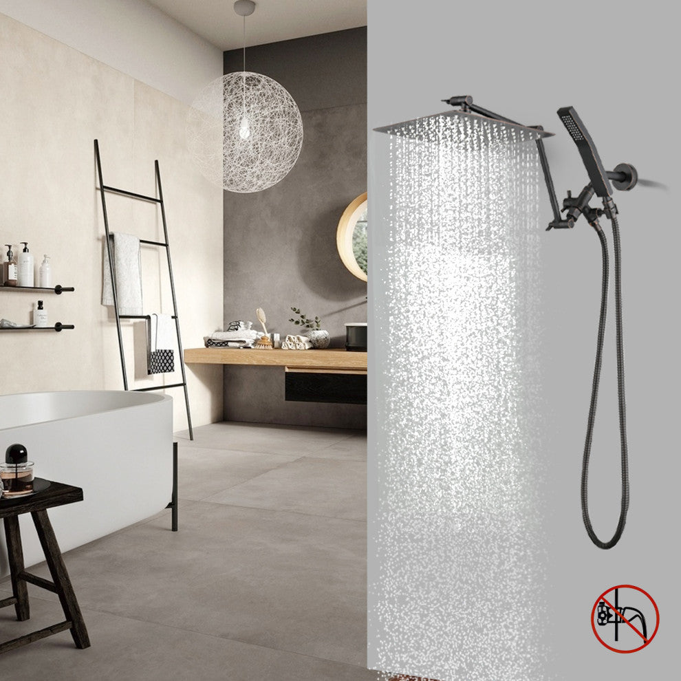 Shower Head Combo with Handheld and 16" Adjustable Extension Arm , Oil-Rubbed Bronze
