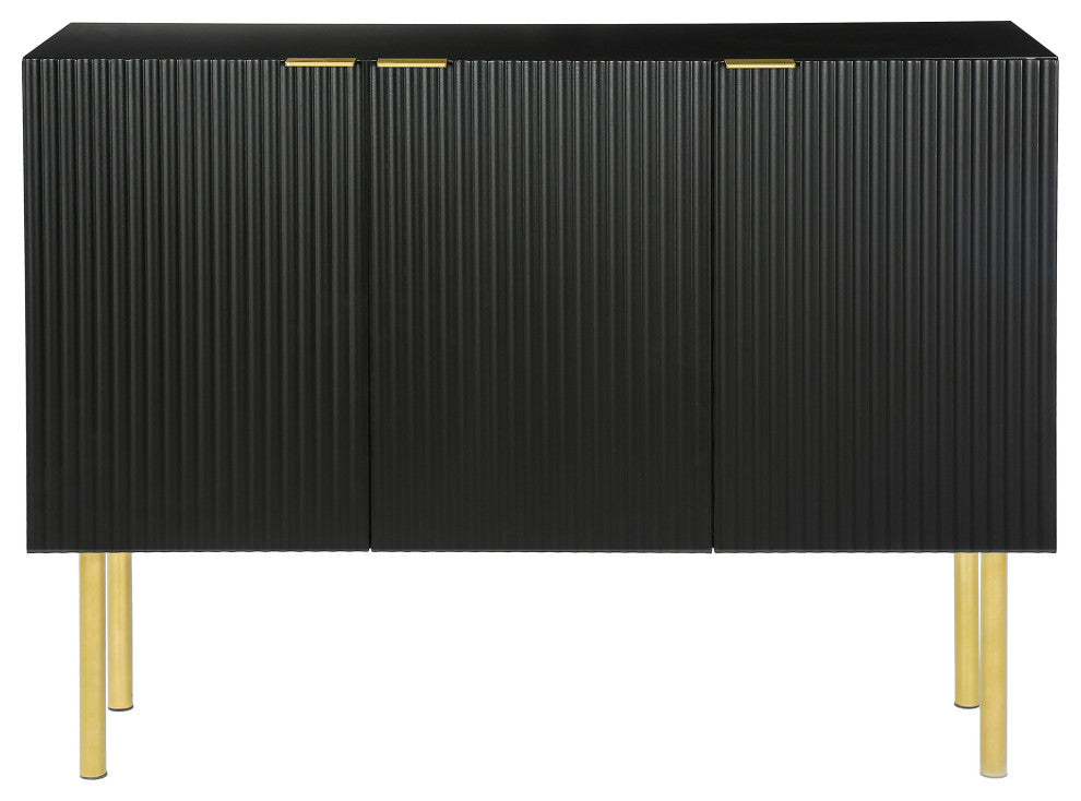TATEUS 47" Modern dining Buffets sideboard Kitchen Cabinet, Black