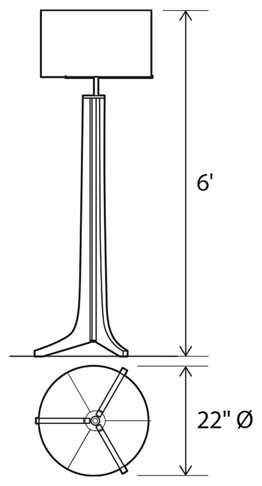 Forma - LED Floor Lamp - Burlap Shade, Dark Walnut, Brushed Aluminum