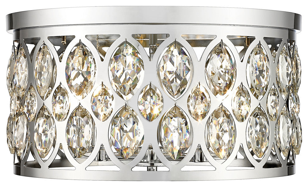Dealey 5 Light Flush Mount Lighting, Chrome