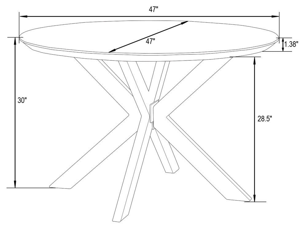 Leisuremod Ravenna 5-Piece Dining Set, Table With Geometric Base, Orange