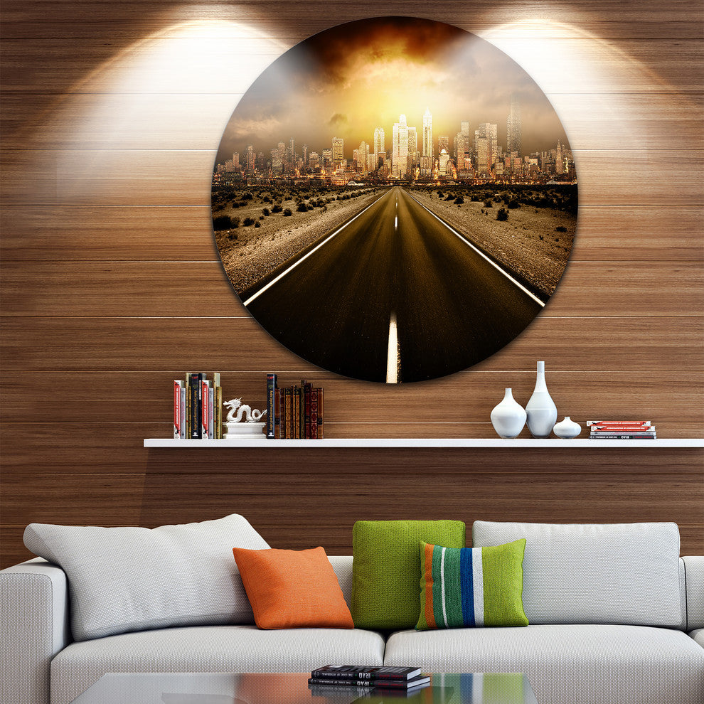 World'S End, Landscape Photography Round Wall Art, 11"