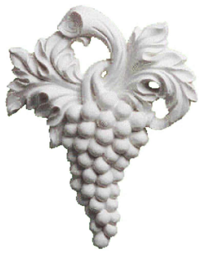 7 1/8"W  x 9 1/4"H x 1 1/8"P Small Grape Bunch Center Onlay