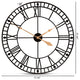 Janette Classic Contemporary Black and Gold Finished Metal Wall Clock