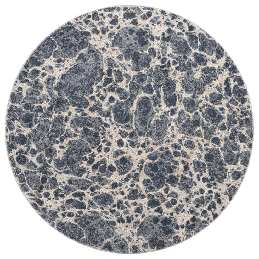Unique Loom Oasis Breeze Area Rug, Gray, 7' 0 X 7' 0 Round