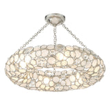 Crystorama Palla 6 Light Antique Silver Semi Flush Mount