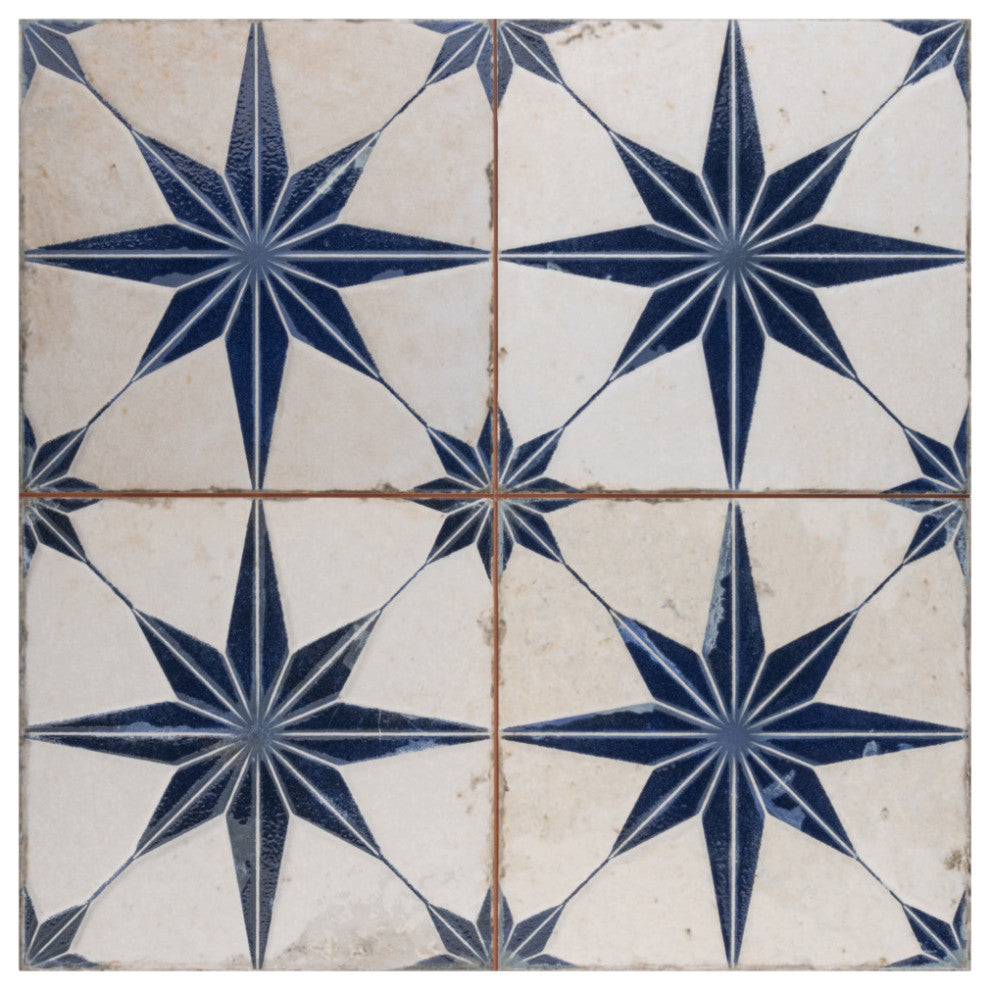 Kings Star Luxe Blue Ceramic Floor and Wall Tile Sample