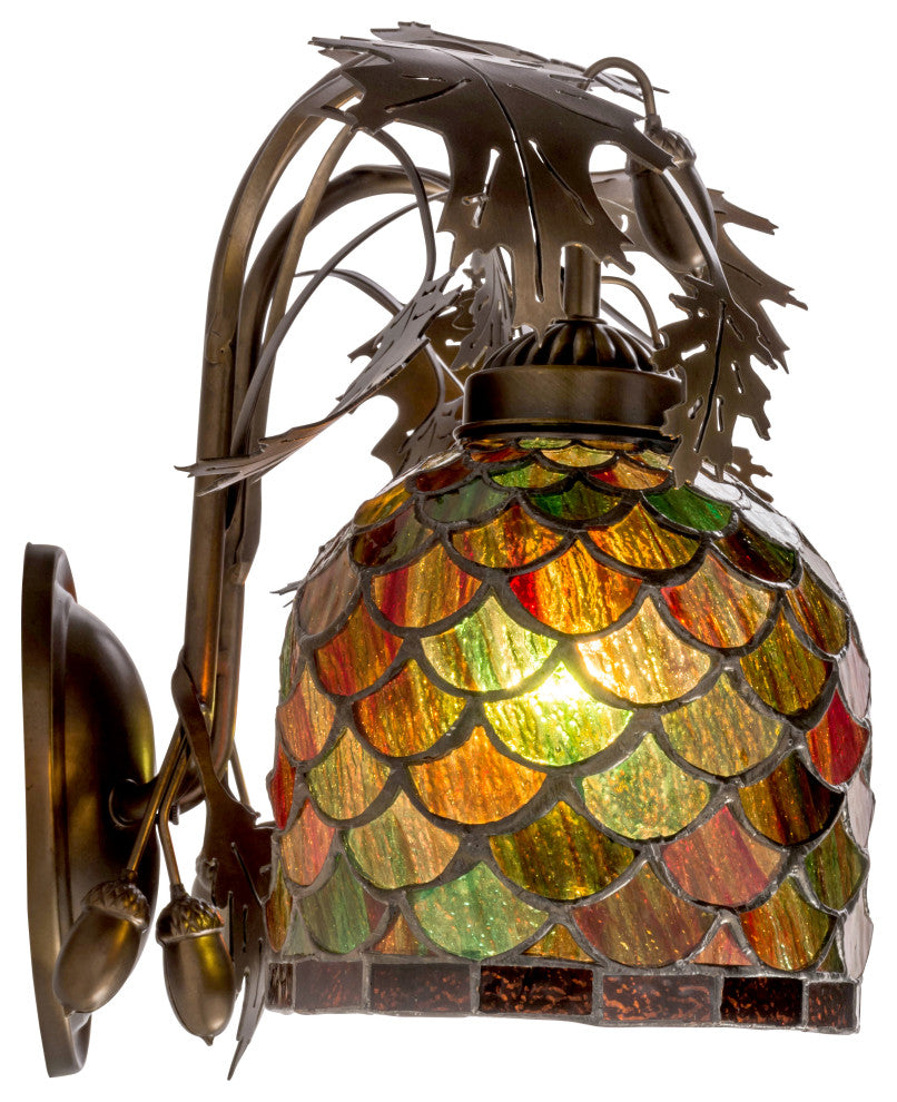 18W Oak Leaf & Acorn 2 LT Wall Sconce